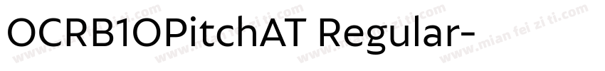 OCRB1OPitchAT Regular字体转换